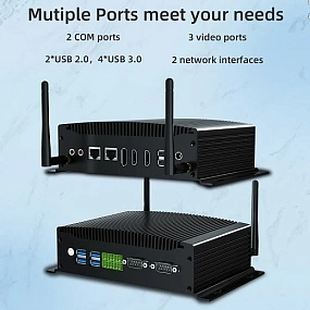 Промышленный безвентиляторый мини ПК VENOEN (Hystou) H6 на базе процессоров Intel