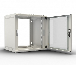 Шкаф телекоммуникационный настенный 6U (600х300) дверь стекло от компании Гринпоинт