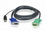 КВМ-кабель с интерфейсами USB, VGA и разъемом SPHD 3-в-1 (5м)